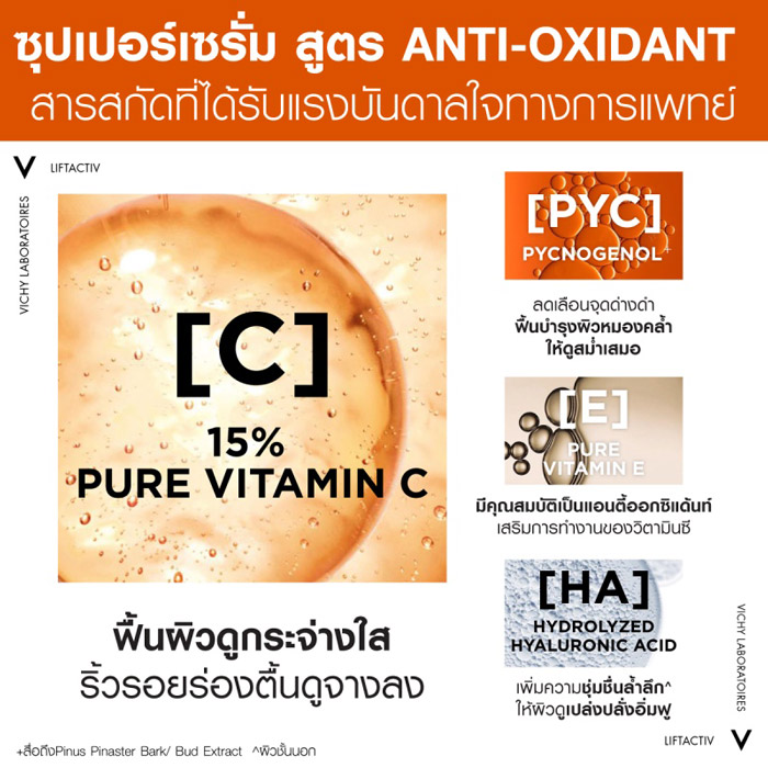 Vichy Liftactiv Vitamin C Brightening Skin Corrector เซรั่ม 