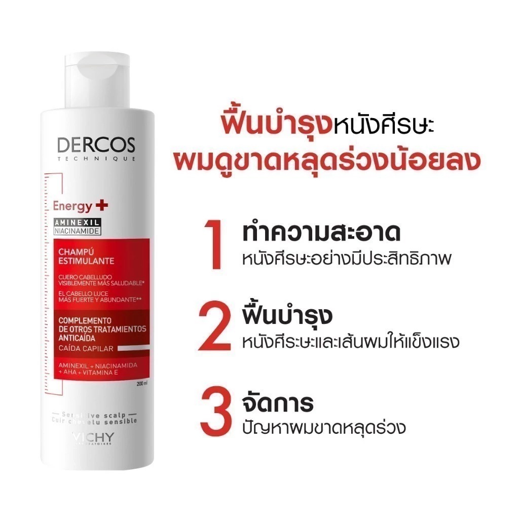 แชมพูลดผมขาดร่วง Vichy Dercos Aminexil Anti-hair loss shampoo