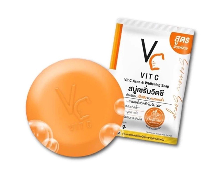 สบู่ Vit C Acne & Whitening Soap