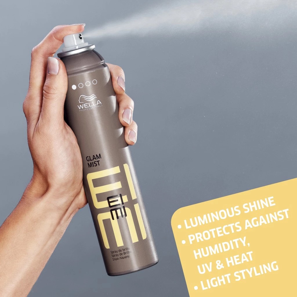 สเปร์ยบำรุงเส้นผม Wella Professionals Eimi Glam Mist Luminous Shine Light Hold Hairspray with Humidity, UV and Heat Protection