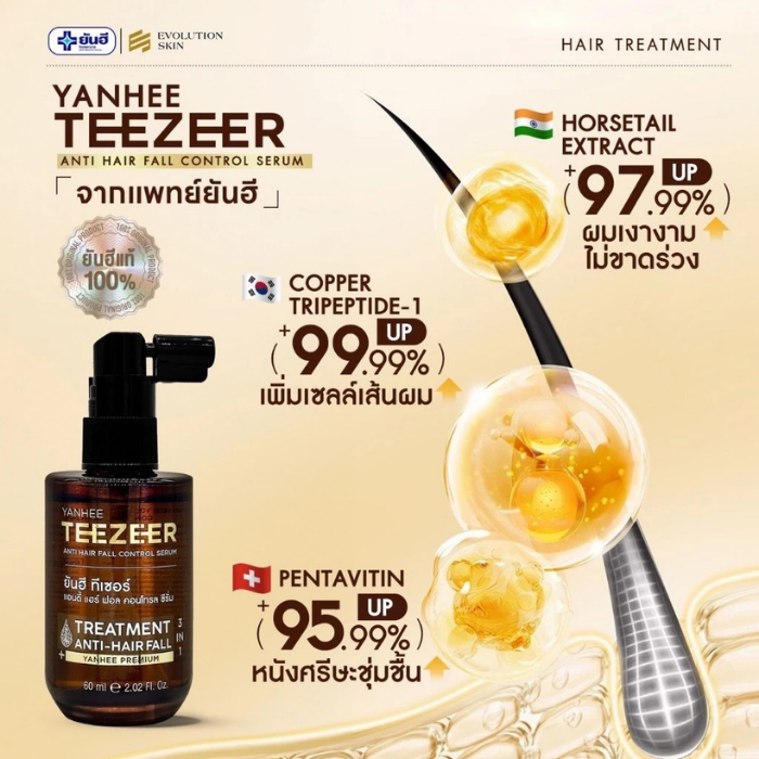 เซรั่มปลูกผม Yanhee Teezeer Anti Hair Fall Control Serum เซรั่มปลูกผม Yanhee Teezeer Anti Hair Fall Control Serum