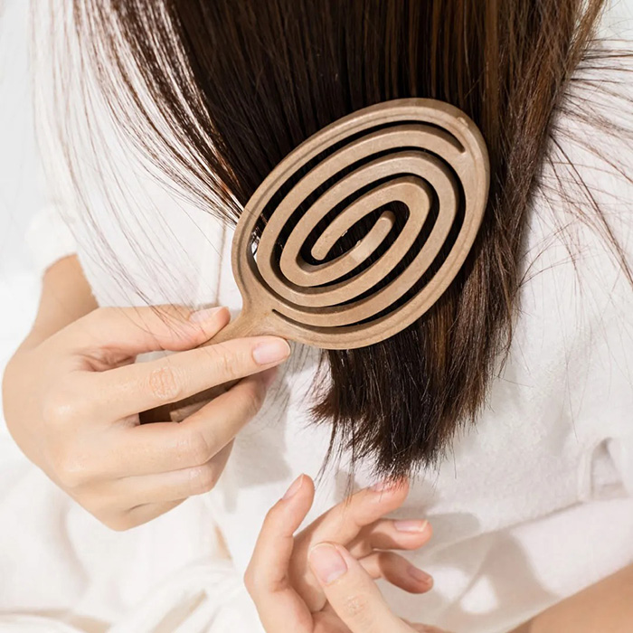 แปรงหวีผม YAO Moving Round Brush Wooden Texture แปรงหวีผม YAO Moving Round Brush Wooden Texture