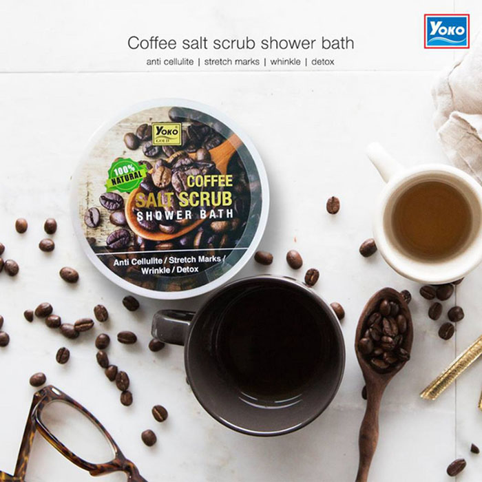 เกลือสปาขัดผิว Yoko Gold Coffee Salt Scrub Shower Bath