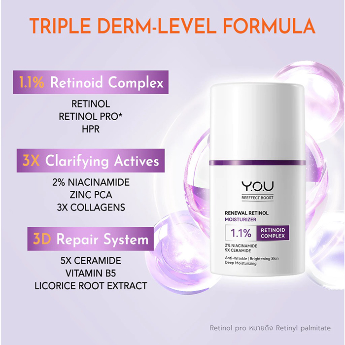 มอยซ์เจอร์ไรเซอร์ Y.O.U Renewal Retinol Moisturizer