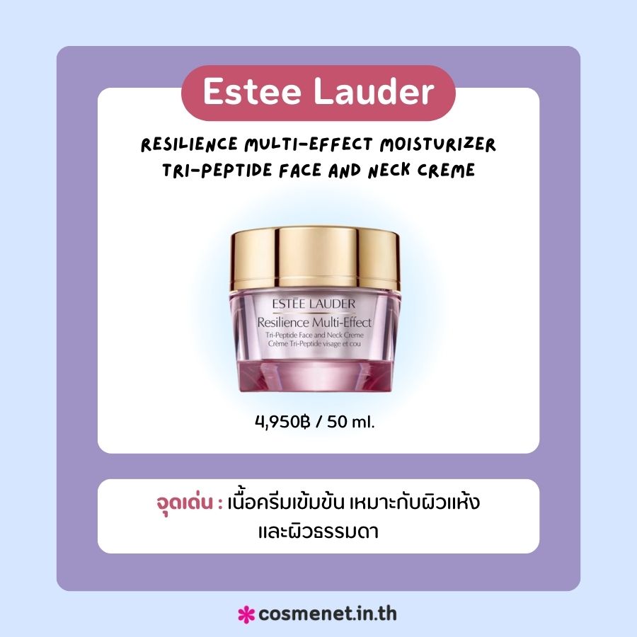 ครีมทาคอ Estee Lauder Resilience Multi-Effect Moisturizer Tri-Peptide Face and Neck Creme