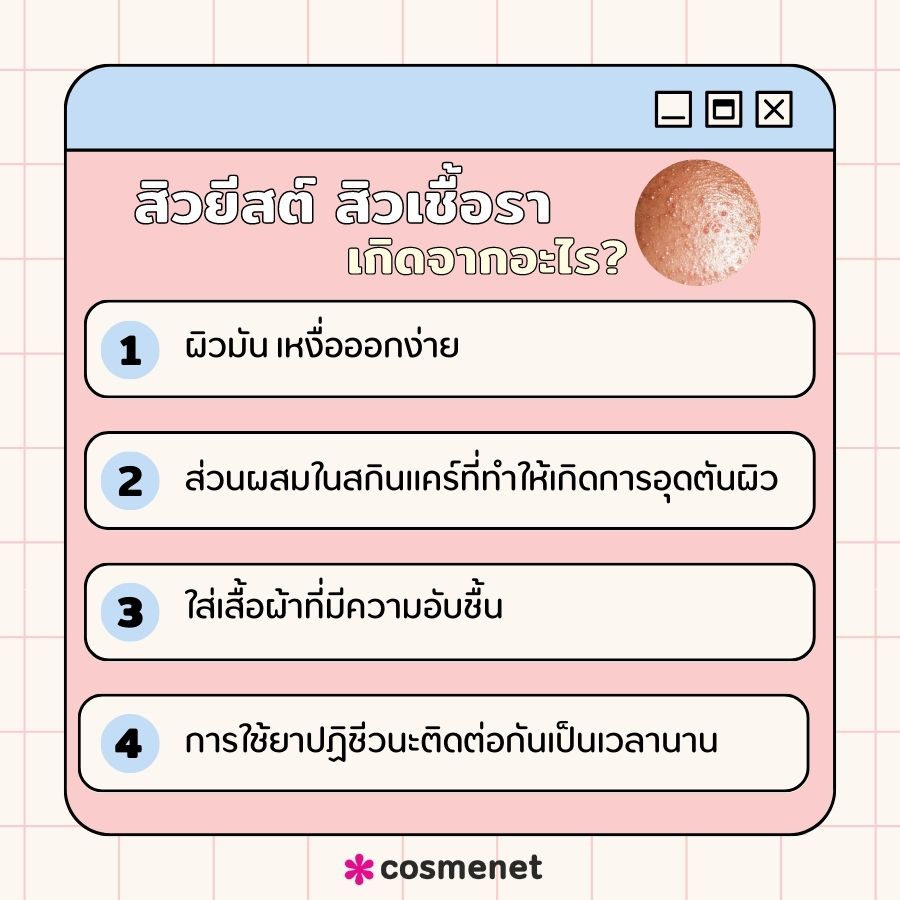 สิวยีสต์ สิวเชื้อรา เกิดจากอะไร