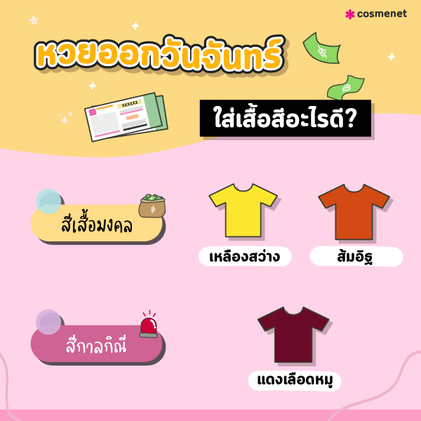 หวยออกวันจันทร์ ใส่เสื้อสีอะไรดี