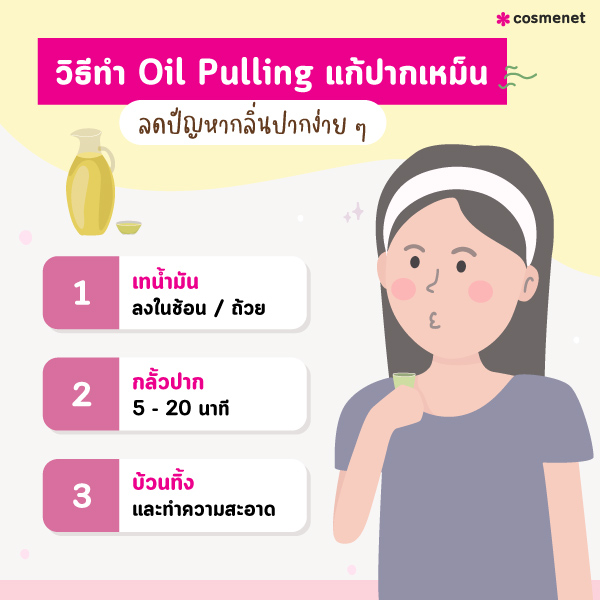 วิธีทำ Oil Pulling แก้ปากเหม็น ลดปัญหากลิ่นปากและฟันผุ