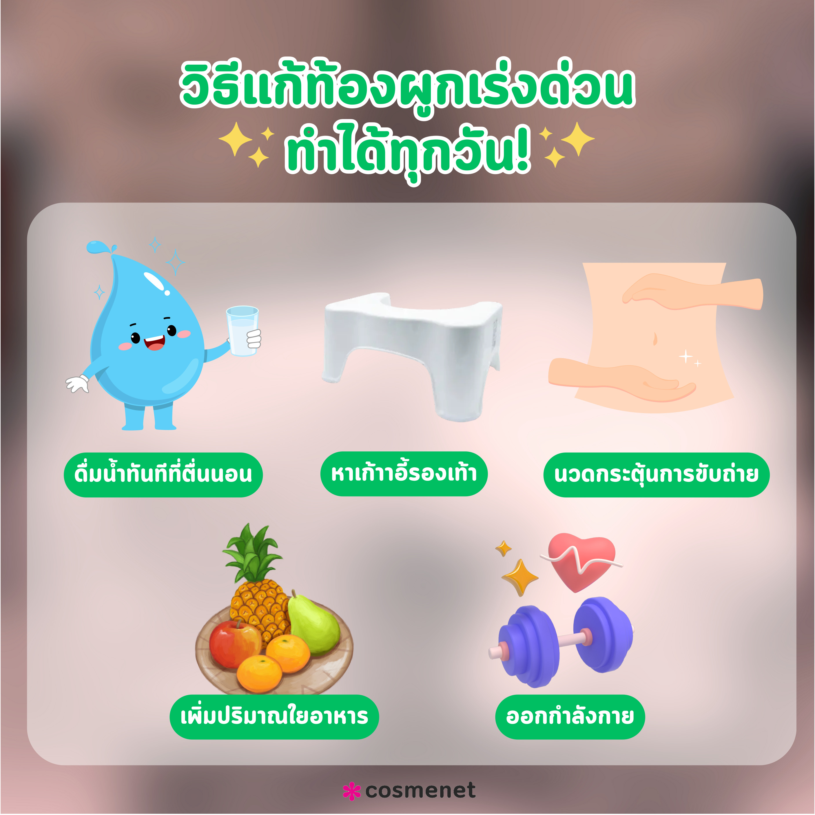 แก้ท้องผูกเร่งด่วน