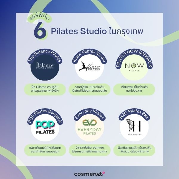 แชร์พิกัด 6 Pilates Studio ในกรุงเทพ ราคาไม่แพง