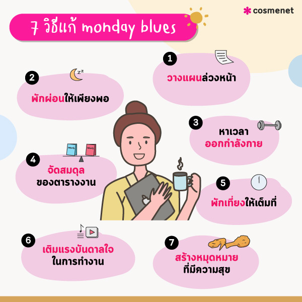 7 วิธีแก้ Monday Blues