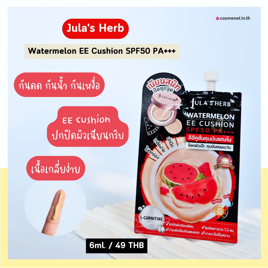 รีวิว ผลิตภัณฑ์กันแดด กันน้ำ กันเหงื่อ แบบซอง ราคาหลักสิบ