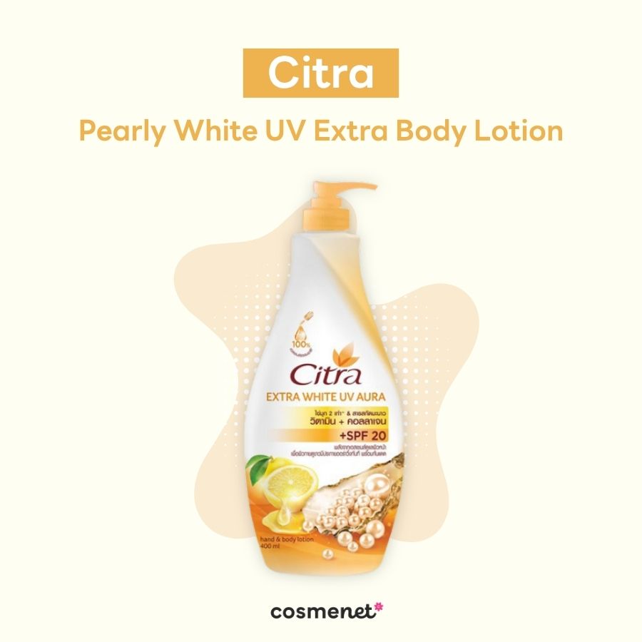 โลชั่นผิวขาว Citra Pearly White UV Extra Hand and Body Lotion