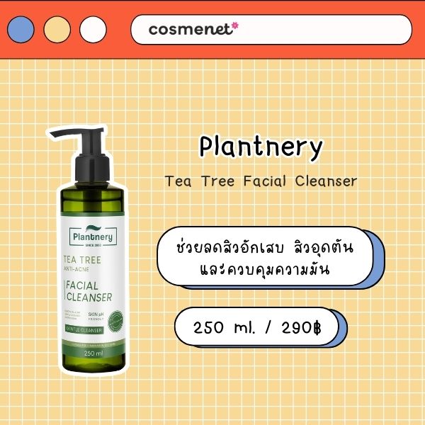 เจลล้างหน้าสำหรับผิวมัน Plantnery Tea Tree Facial Cleanser