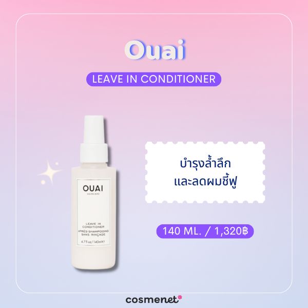 8 ครีมบำรุงผมไม่ต้องล้างออก (Leave-In) ยี่ห้อไหนดี 2026 สำหรับผมแห้งเสียและแตกปลาย Ouai Leave In Conditioner