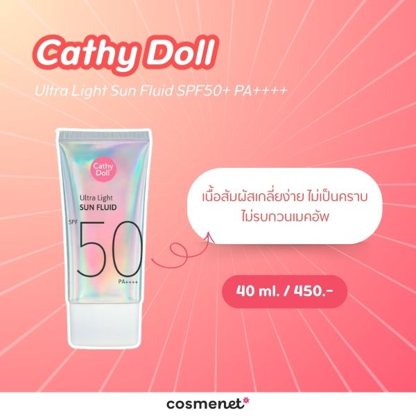 Cathy Doll Ultra Light Sun Fluid SPF50+ PA++++