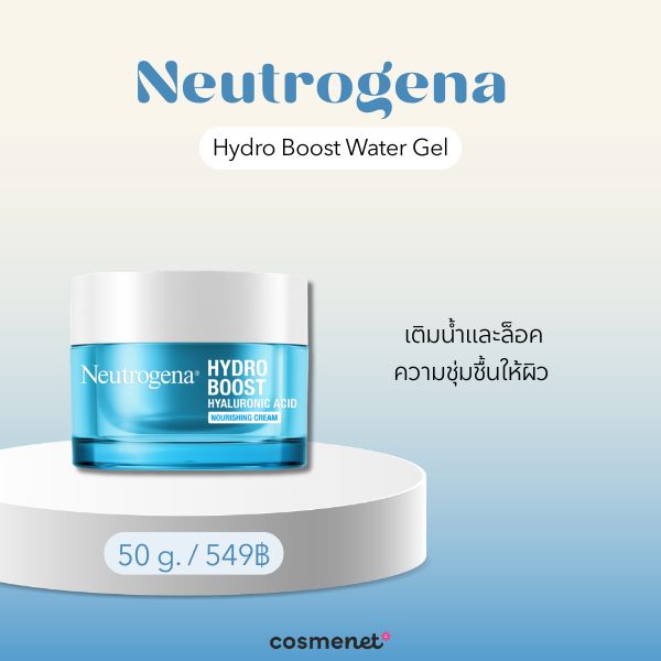 9 มอยส์เจอไรเซอร์เนื้อเจล ยี่ห้อไหนดี กู้ผิวให้อิ่มน้ำ เนื้อเบาสบาย ไม่เหนอะหนะ Neutrogena Hydro Boost Water Gel