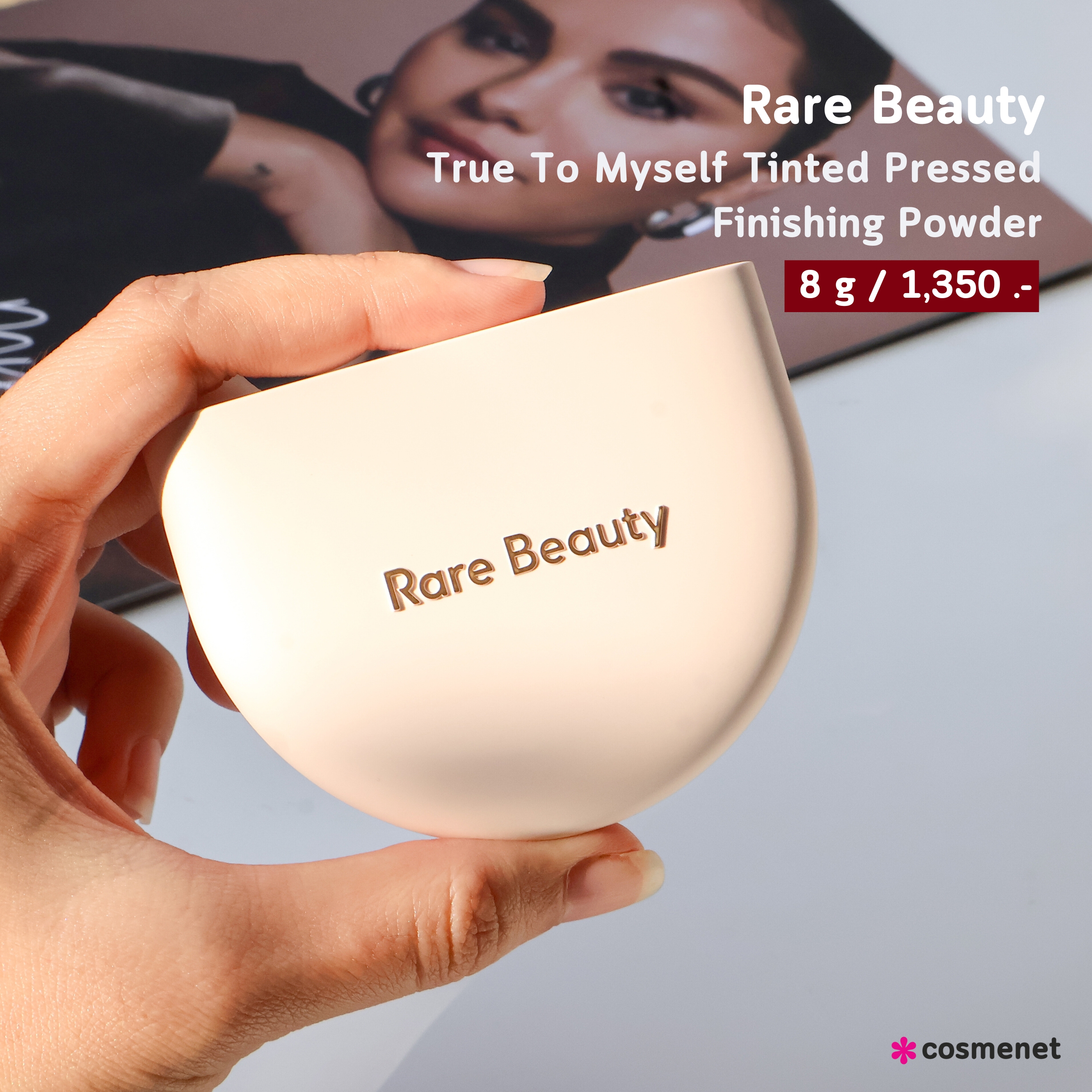 แป้งพัฟ Rare Beauty True to Myself Tinted Pressed Finishing Powder