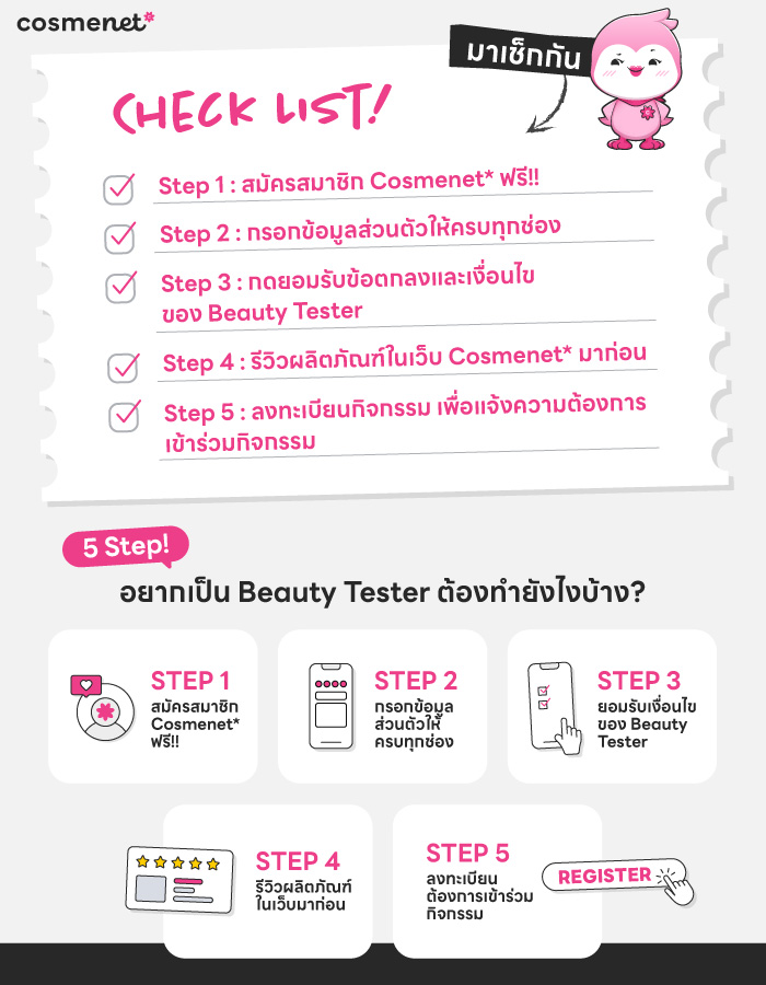 ชวนสาว ๆ มาเป็น Beauty Tester ร่วมรีวิวและทดลองใช้สกินแคร์ เมคอัพแบรนด์ดังฟรี !!