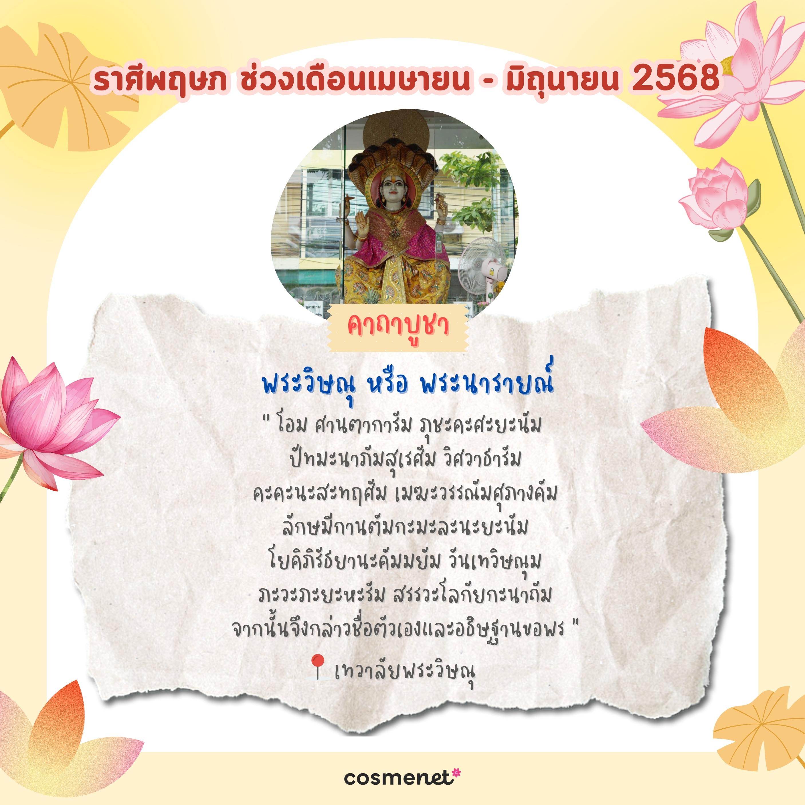 แนะนำสถานที่ไหว้พระ ขอพรสิ่งศักดิ์สิทธิ์ เสริมดวงทั้ง 12 ราศี ช่วงเดือนเมษายน - มิถุนายน 2568