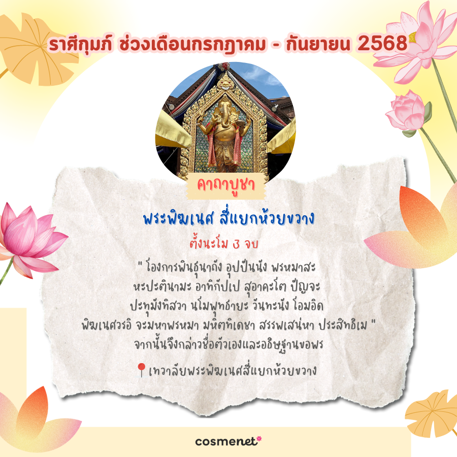 แนะนำสถานที่ไหว้พระ ขอพรสิ่งศักดิ์สิทธิ์ เสริมดวงทั้ง 12 ราศี ช่วงเดือนเมษายน - มิถุนายน 2568