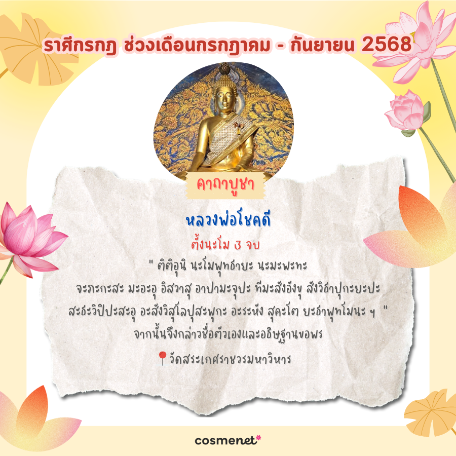 แนะนำสถานที่ไหว้พระ ขอพรสิ่งศักดิ์สิทธิ์ เสริมดวงทั้ง 12 ราศี ช่วงเดือนเมษายน - มิถุนายน 2568
