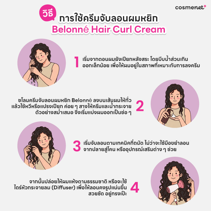 รีวิวครีมจับลอน Belonné ตัวดัง! จัดทรงง่าย ลอนคมชัดนานตลอดวัน