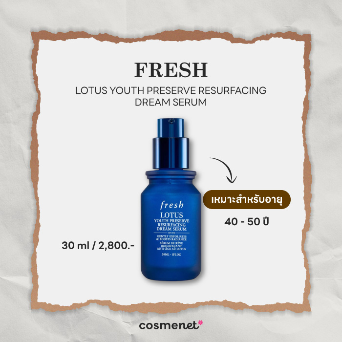เซรั่มลดริ้วรอย FRESH Lotus Youth Preserve Resurfacing Dream Serum