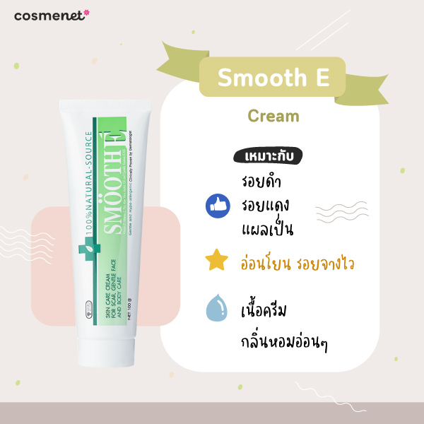 ครีมลดรอยสิว Smooth E Cream