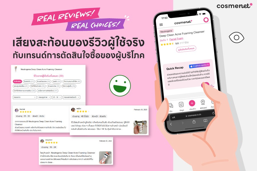 Real Reviews Real Choices รีวิวผู้ใช้จริง เทรนด์การตัดสินใจซื้อของผู้บริโภค
