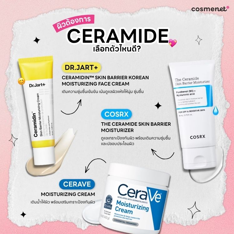 แบรนด์ไหนมีส่วนผสม ceramide แบรนด์ไหนมีส่วนผสม ceramide