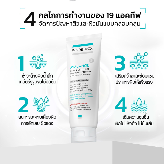 อยากลดสิวอุดตันต้องยอม "หน้าเห่อ" จริงไหม? เจาะลึกกลไกจัดการสิวอุดตัน แบบไม่ดันสิว ด้วยเจลล้างหน้า AVALANGE จาก INGREDIOX