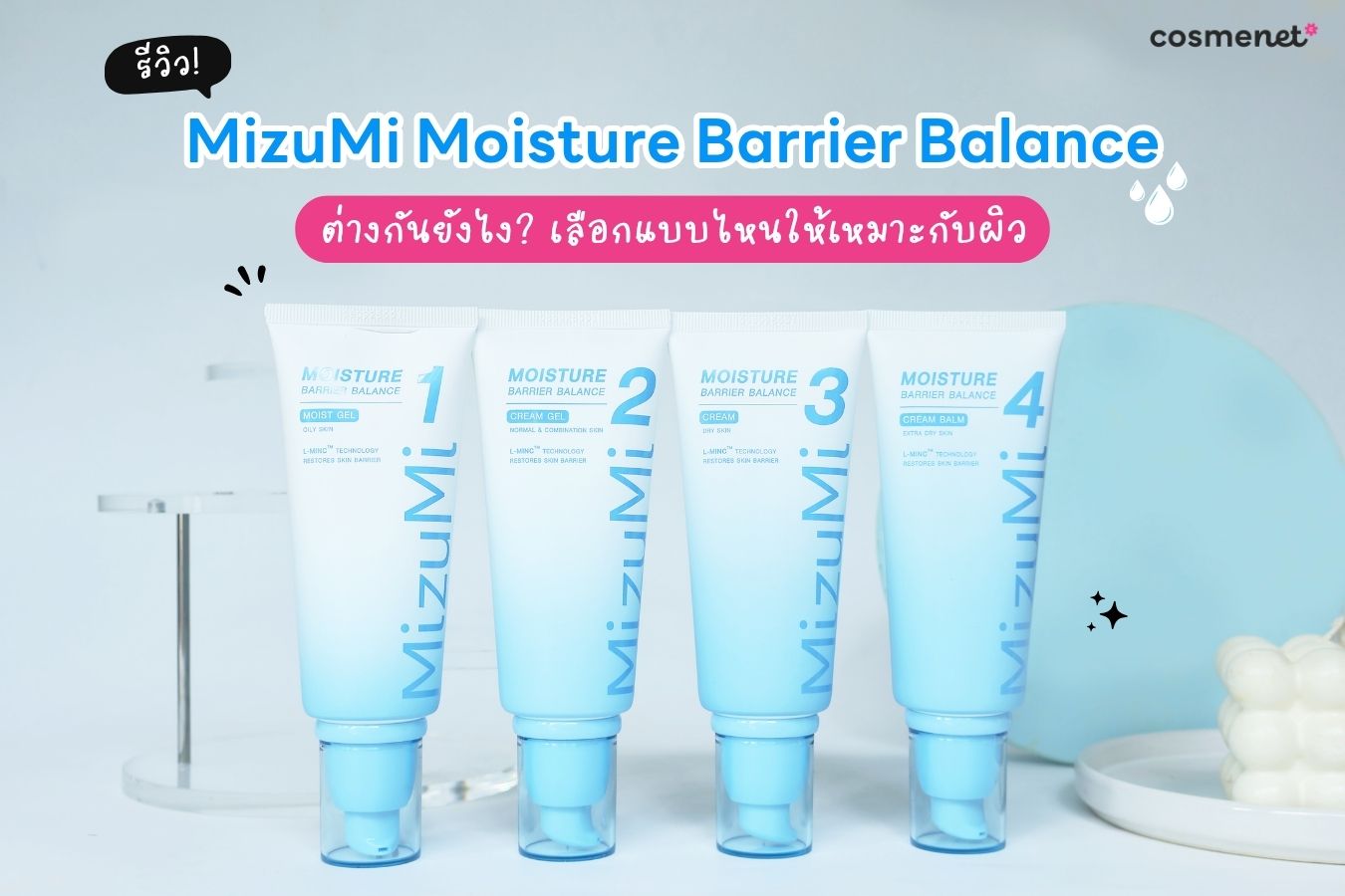 รีวิว MizuMi Moisture Barrier Balance ต่างกันยังไง? เลือกแบบไหนให้เหมาะกับผิว รีวิว MizuMi Moisture Barrier Balance ต่างกันยังไง? เลือกแบบไหนให้เหมาะกับผิว