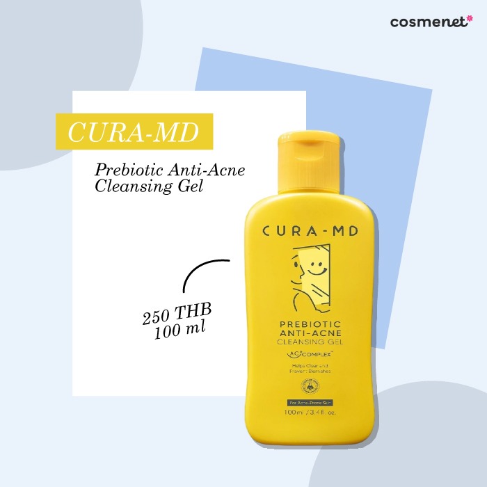 เจลล้างหน้าลดสิว CURA-MD Prebiotic Anti-Acne Cleansing Gel