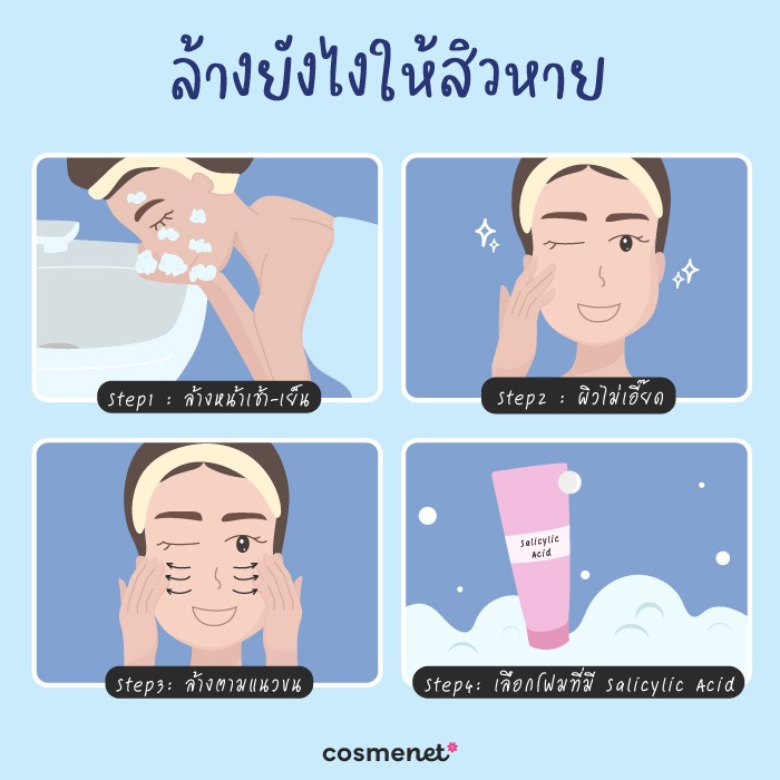 วิธีล้างหน้าลดสิว