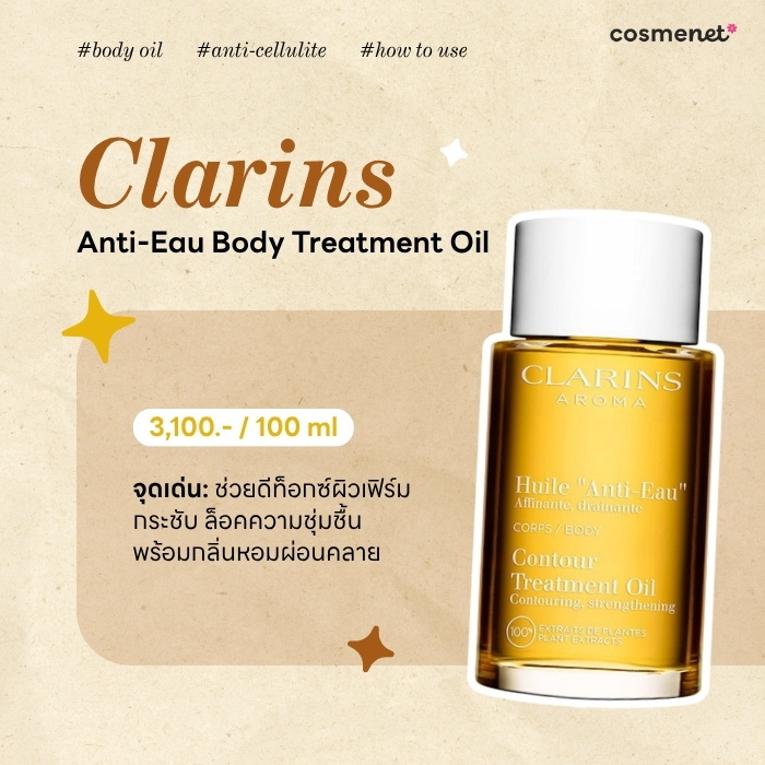 ออยล์กระชับผิว Clarins Anti-Eau Body Treatment Oil