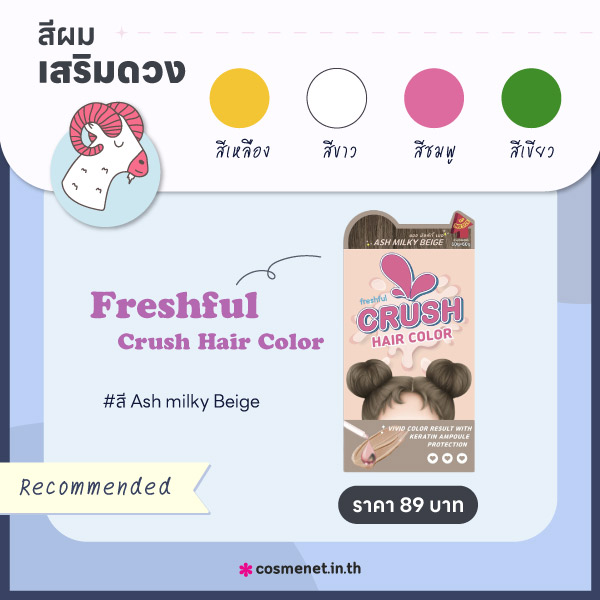 สีผมเสริมดวงราศีเมษ 2566