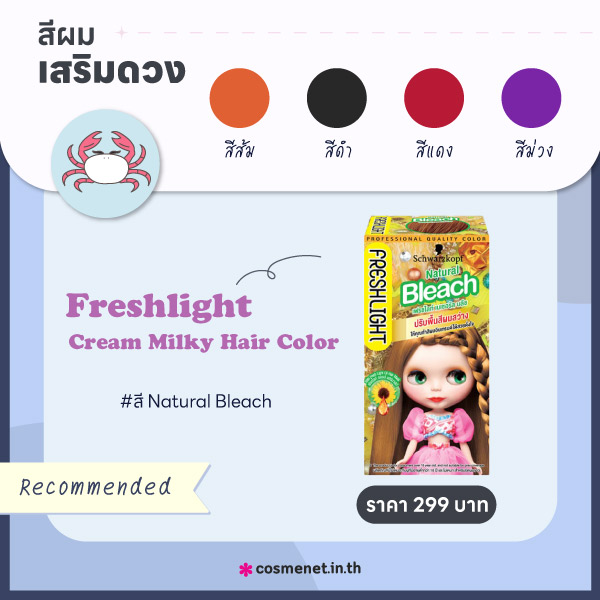 สีผมเสริมดวงราศีกรกฎ 2566