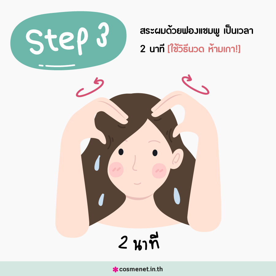 วิธีสระผมแบบญี่ปุ่น นวดหนังศีรษะ