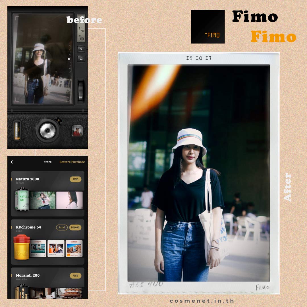 แอพแต่งรูป กล้องฟิล์ม fimo