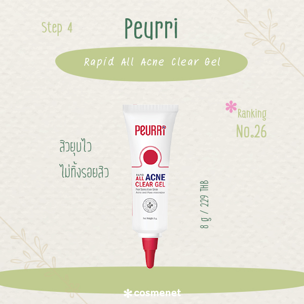 เจลแต้มสิว Peurri Acne Gel