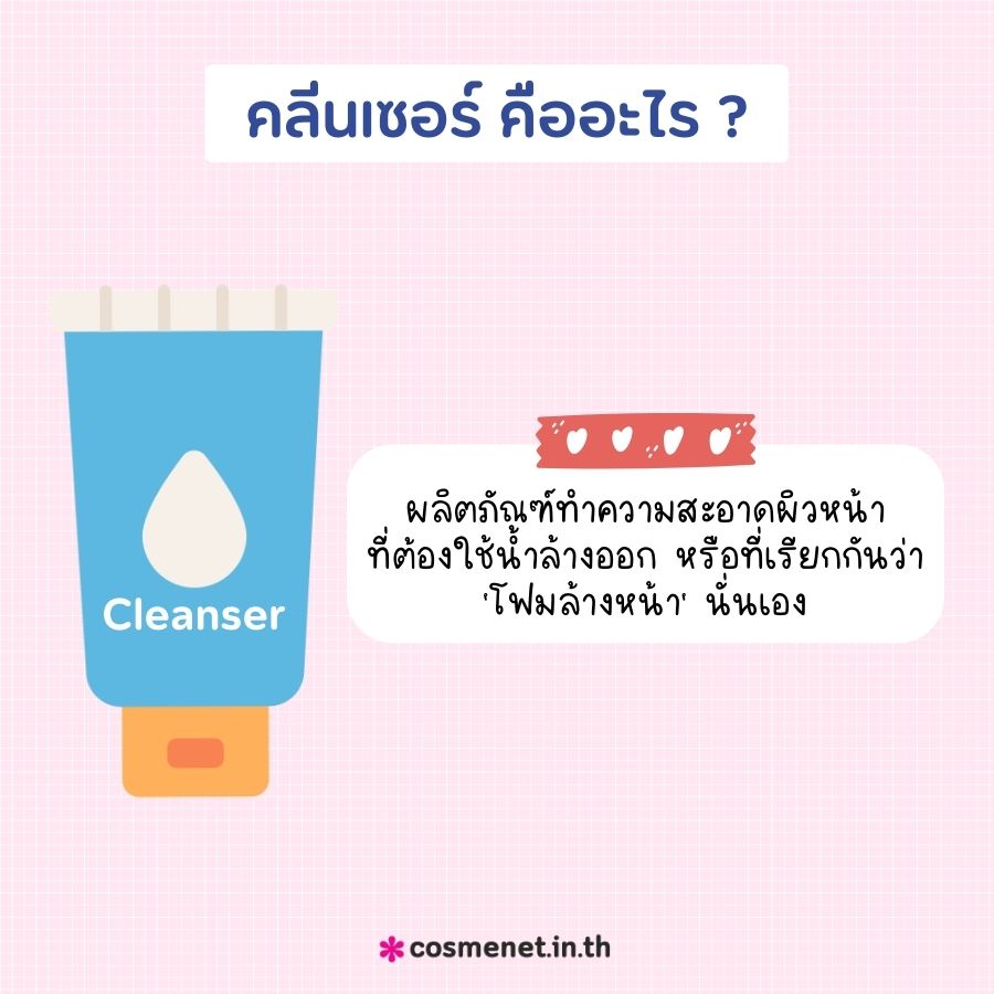 คลีนซิ่งกับคลีนเซอร์ต่างกันยังไง