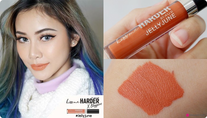 รีวิว 4U2 Kiss Me Harder X Blogger สี Jelly June