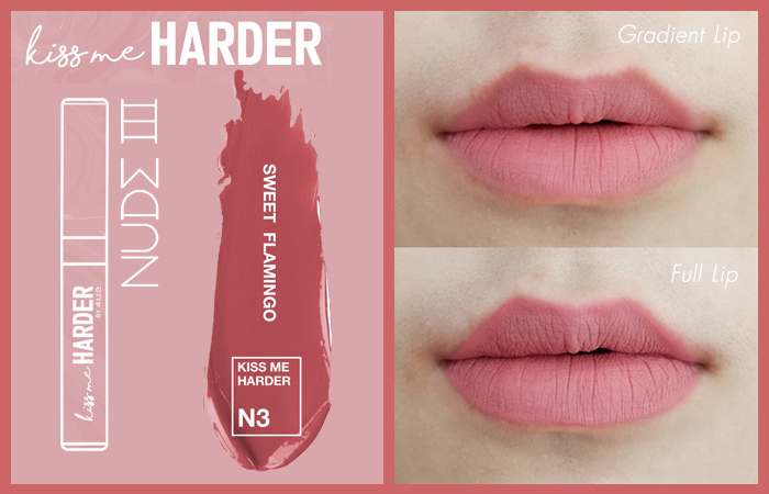 รีวิวลิป 4U2 Kiss me Harder Nude Creamy Matt Liquid Lipstick