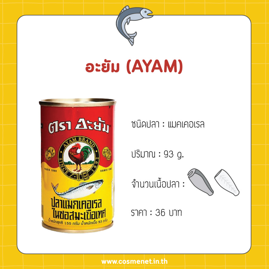 รีวิวปลากระป๋อง อะยัม