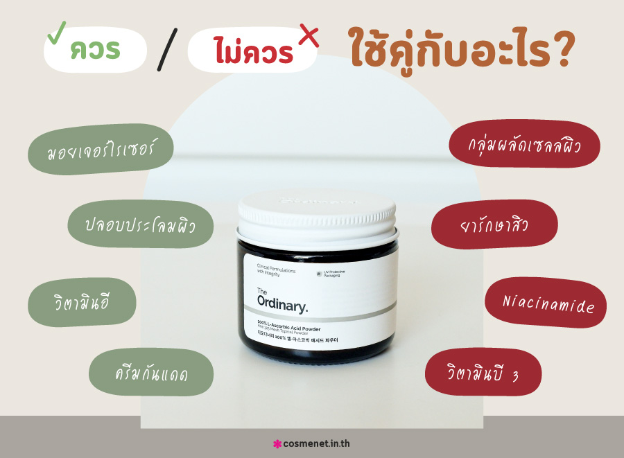 วิธีใช้ ผงวิตามินซี Ordinary