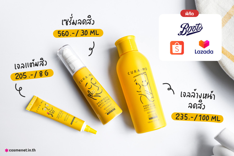 เจลแต้มสิว CURA-MD Prebiotic Anti-Acne Clear Gel