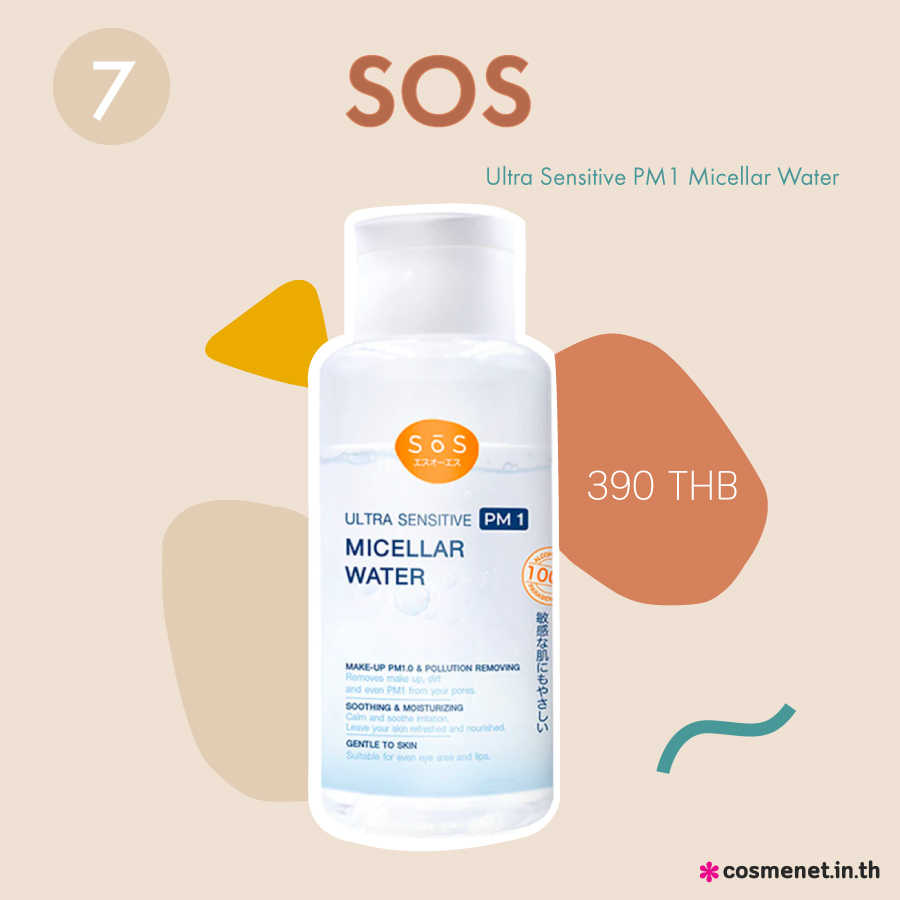 คลีนซิ่ง 2021 SOS Ultra Sensitive PM1 Micellar Water