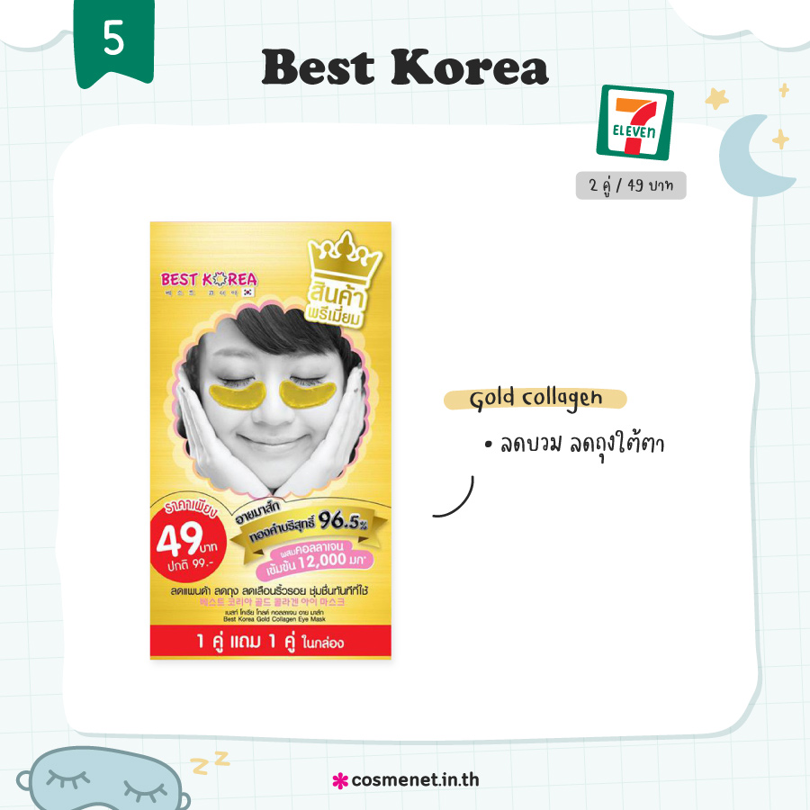 มาสก์ใต้ตาเซเว่น Best Korea