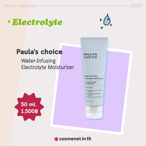 เทรนด์สกินแคร์ 2023 Paula's choice Water-Infusing Electrolyte Moisturizer